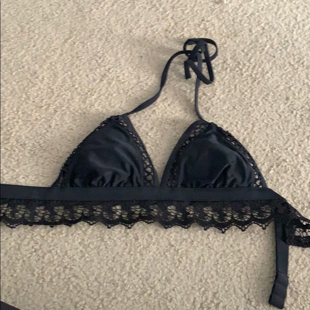 Black Triangle Shape Bathing Suit